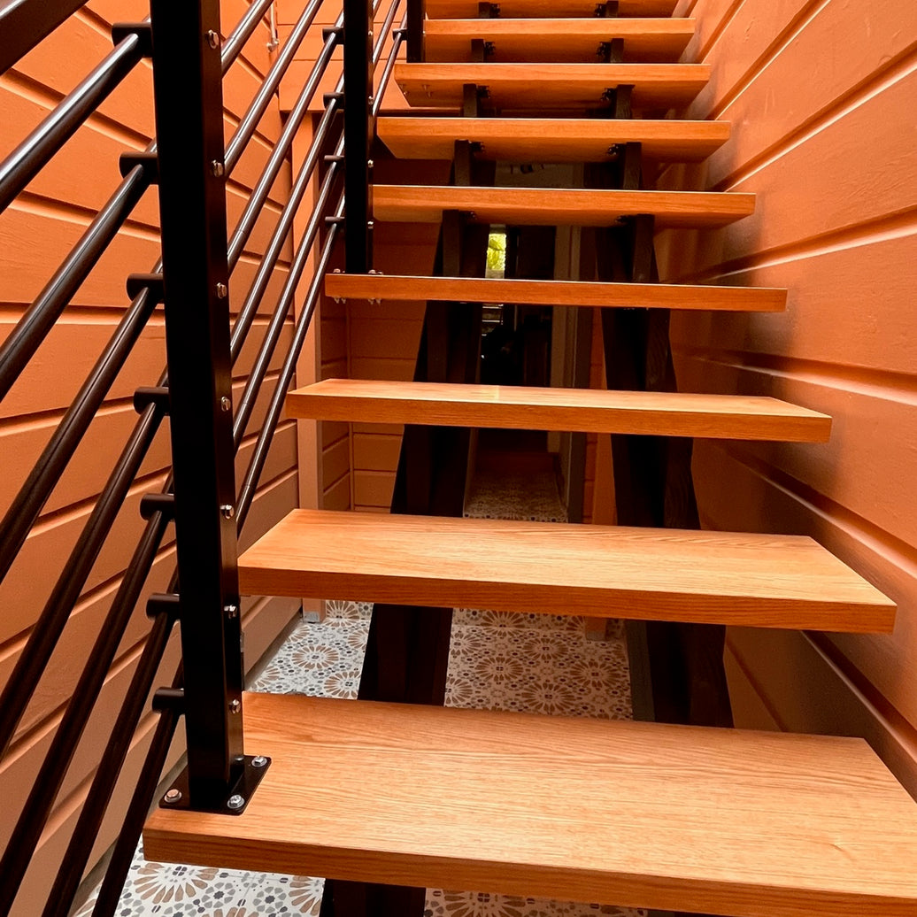 Installing our Modern Horizontal Adjustable Railing Banister System Around Corners