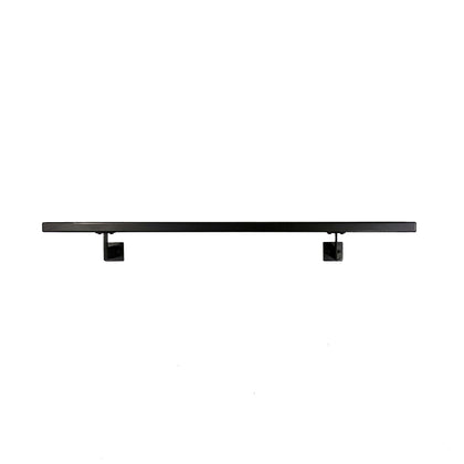 Urban Contemporary Aluminum Complete Handrail Grab Bar Set, Brackets Included, Matt Black Powder Coated Finish