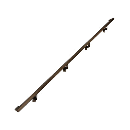Modern Minimalist High Strength Aluminum Handrail Grab Bar, Brackets Included, Bronze Powder Coat