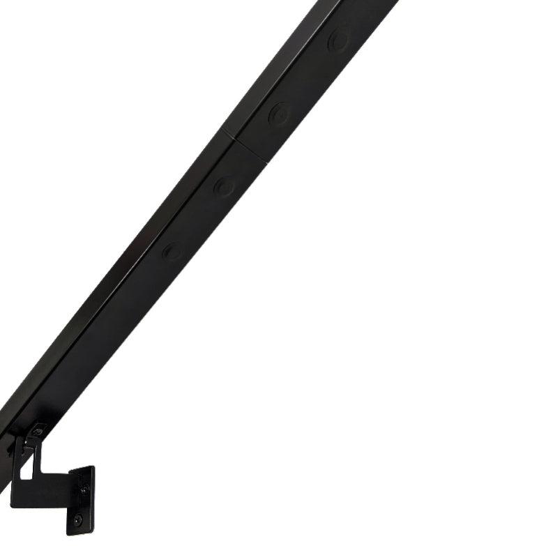 Modern Minimalist High Strength Aluminum Handrail Grab Bar, Brackets Included, Matt Black Powder Coat