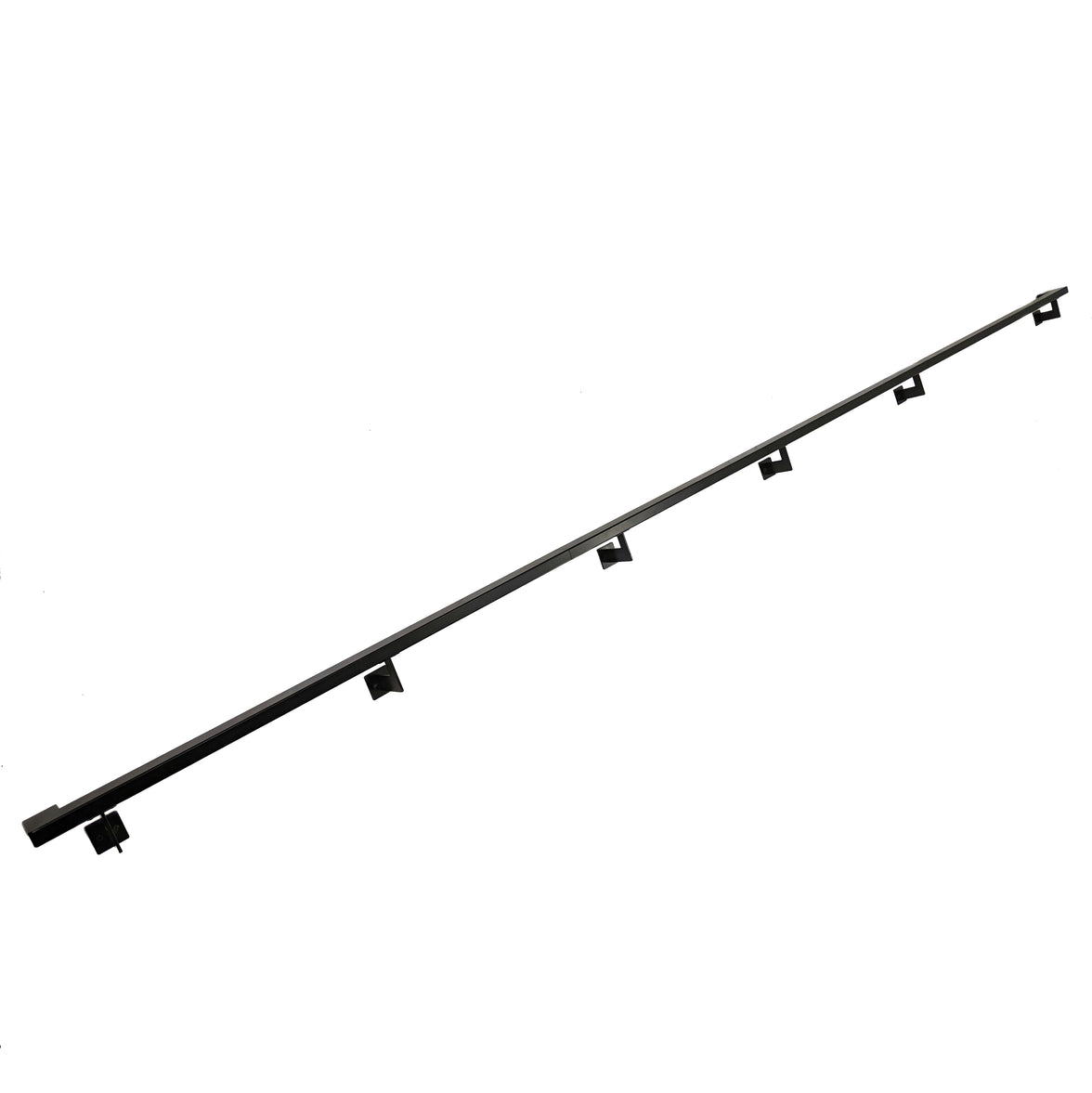 Urban Contemporary Aluminum Complete Handrail Grab Bar Set, Brackets Included, Matt Black Powder Coated Finish