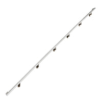 Modern Minimalist High Strength Aluminum Handrail Grab Bar, Brackets Included, Satin White / Bronze Powder Coat