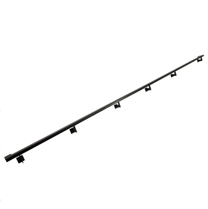 Urban Contemporary Aluminum Complete Handrail Grab Bar Set, Brackets Included, Matt Black Powder Coated Finish