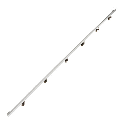 Modern Minimalist High Strength Aluminum Handrail Grab Bar, Brackets Included, Satin White / Bronze Powder Coat