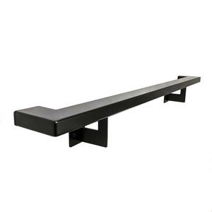 Urban Contemporary Aluminum Complete Handrail Grab Bar Set, Brackets Included, Matt Black Powder Coated Finish