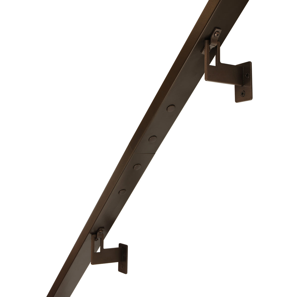 Modern Minimalist High Strength Aluminum Handrail Grab Bar, Brackets Included, Bronze Powder Coat