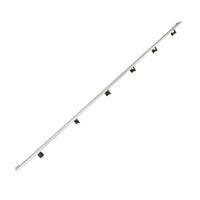 Urban Contemporary Aluminum Complete Handrail Grab Bar Set, Brackets Included, Bronze / Satin White Powder Coated Finish