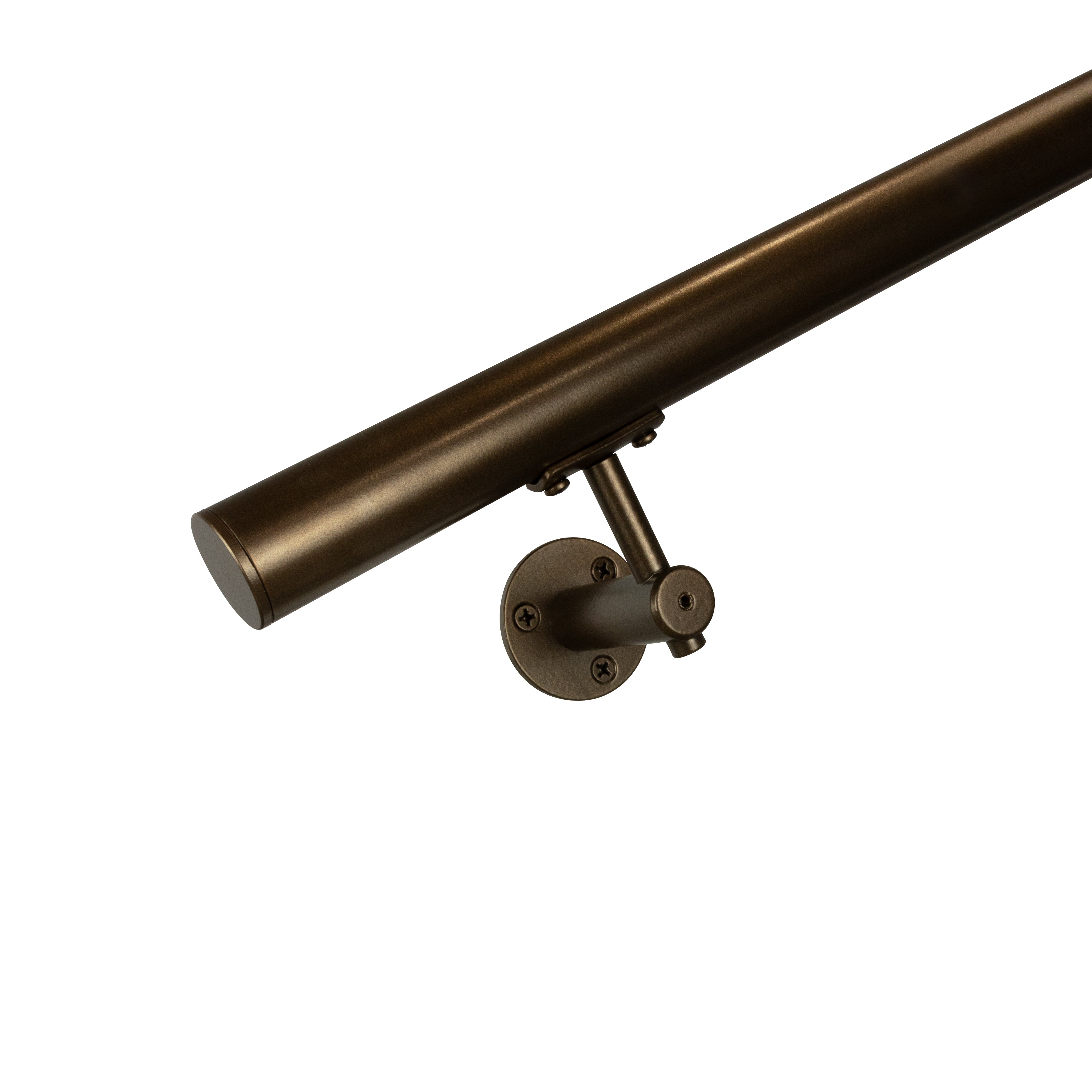 Industrial Aluminum Bronze 1.5 Inch Round Complete Indoor/Outdoor Handrail Grab Bar Kit