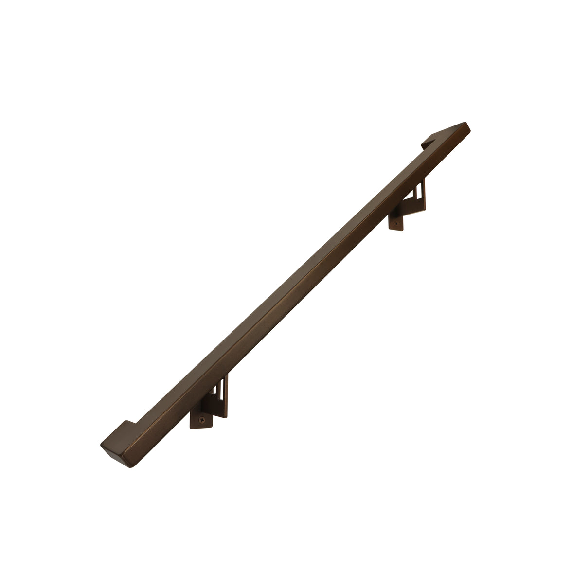 Modern Minimalist High Strength Aluminum Handrail Grab Bar, Brackets Included, Bronze Powder Coat