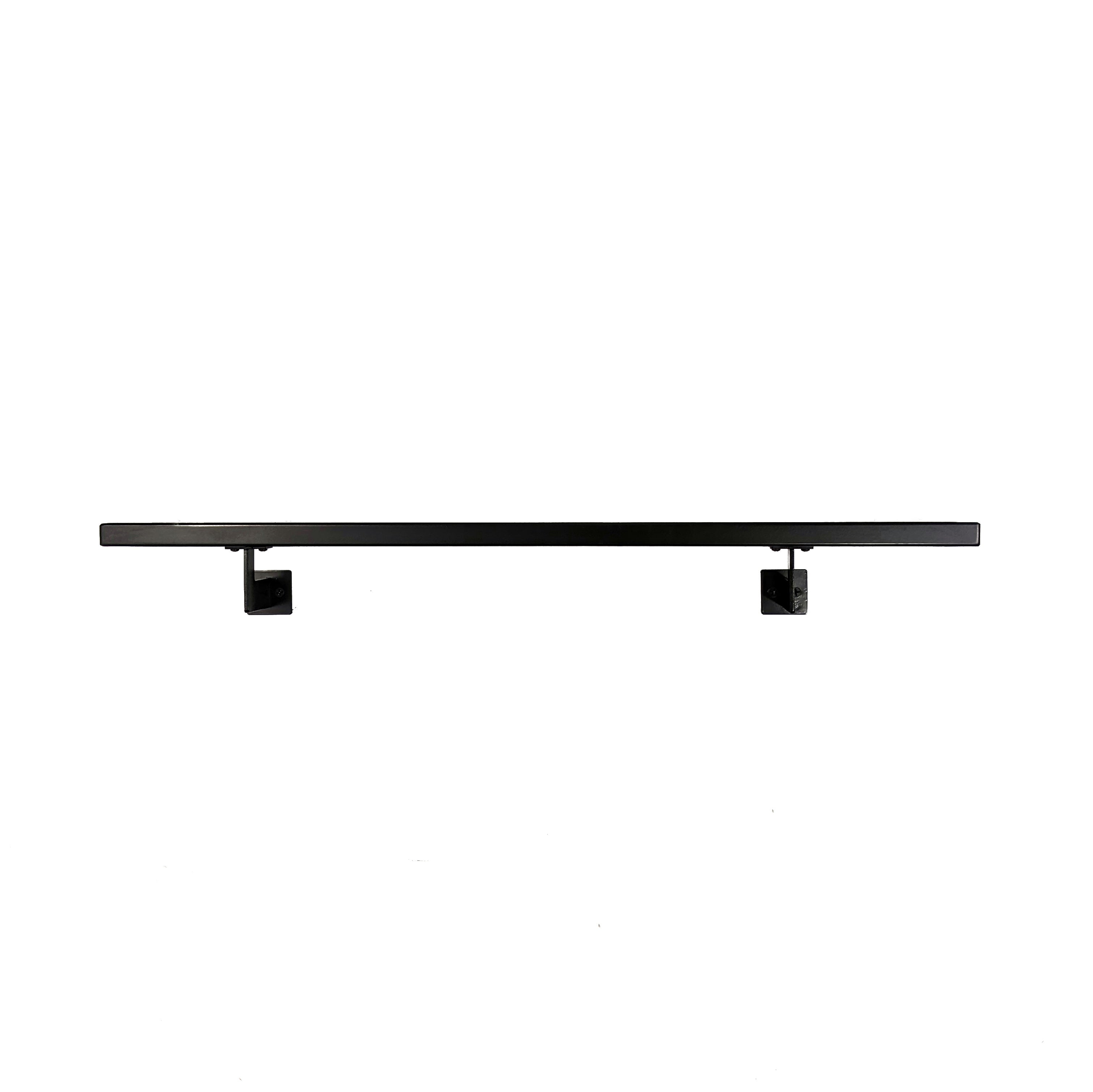 Urban Contemporary Aluminum Complete Handrail Grab Bar Set, Brackets Included, Matt Black Powder Coated Finish