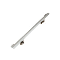 Modern Minimalist High Strength Aluminum Handrail Grab Bar, Brackets Included, Satin White / Bronze Powder Coat