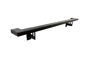Modern Minimalist High Strength Aluminum Handrail Grab Bar, Brackets Included, Matt Black Powder Coat - Concept Fusion