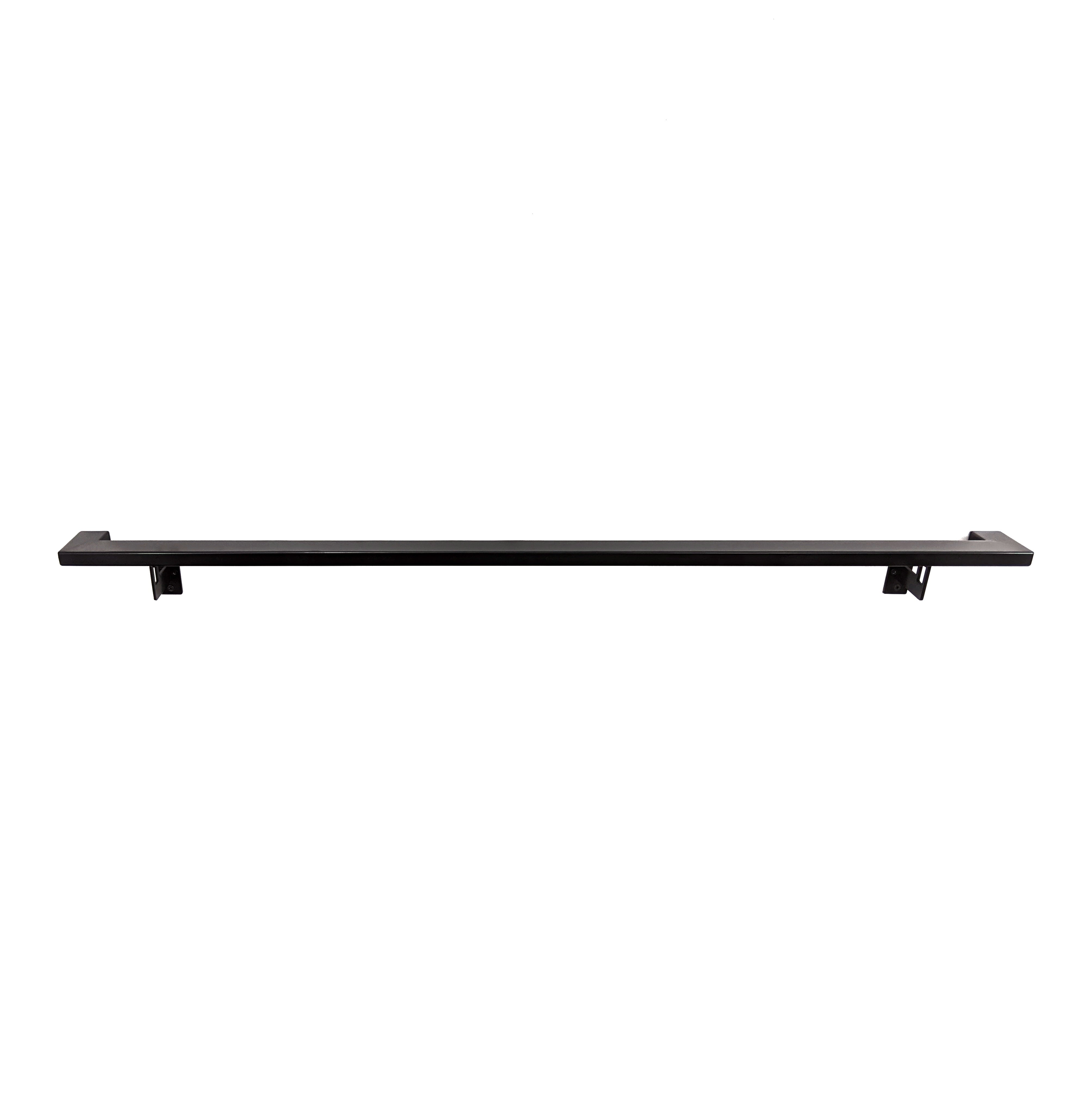 Modern Minimalist High Strength Aluminum Handrail Grab Bar, Brackets Included, Matt Black Powder Coat