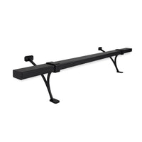 Heavy Duty Aluminum Foot Rail Kit - Floor Mount Rest for Kitchen, Restaurant, and Office - High Strength Brackets, Indoor/Outdoor, Black