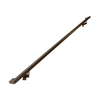 Modern Minimalist High Strength Aluminum Handrail Grab Bar, Brackets Included, Bronze Powder Coat