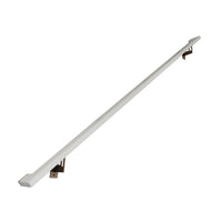 Modern Minimalist High Strength Aluminum Handrail Grab Bar, Brackets Included, Satin White / Bronze Powder Coat