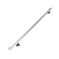 Urban Contemporary Aluminum Complete Handrail Grab Bar Set, Brackets Included, Bronze / Satin White Powder Coated Finish