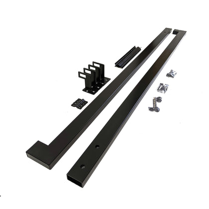 Modern Minimalist High Strength Aluminum Handrail Grab Bar, Brackets Included, Matt Black Powder Coat
