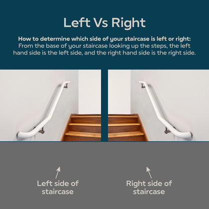 Industrial Aluminum Indoor/Outdoor ADA Customizable Handrail with 12 inch Commercial Horizontal Extensions, 1.5 Inch Round Complete Grab Bar Kit - Bronze / Satin White Powder Coat