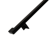 Urban Contemporary Aluminum Complete Handrail Grab Bar Set, Brackets Included, Matt Black Powder Coated Finish