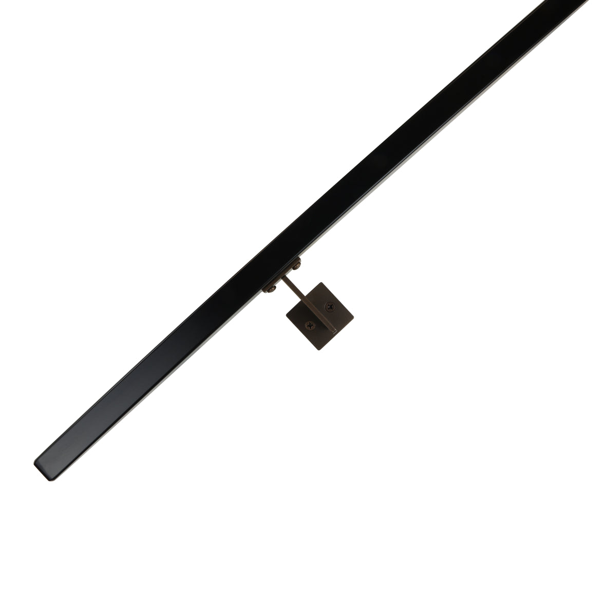 Urban Contemporary Aluminum Complete Handrail Grab Bar Set, Brackets Included, Bronze / Matt Black Powder Coated Finish