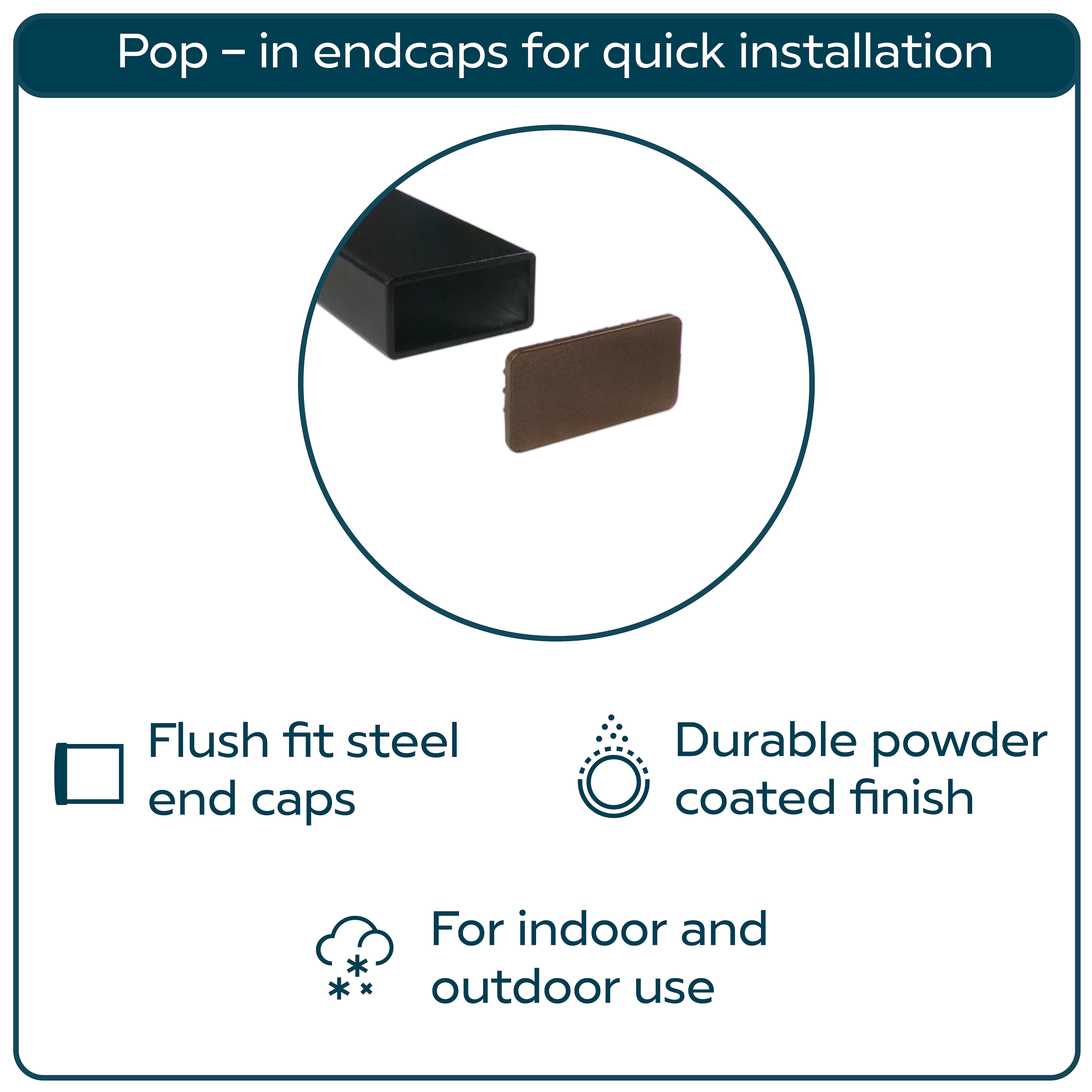 Heavy Duty Aluminum Foot Rail Kit - Floor Mount Rest for Kitchen, Restaurant, and Office - High Strength Brackets, Indoor/Outdoor, Bronze/Black