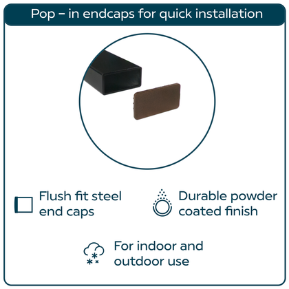 Heavy Duty Aluminum Foot Rail Kit - Floor Mount Rest for Kitchen, Restaurant, and Office - High Strength Brackets, Indoor/Outdoor, Bronze/Black