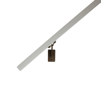Modern Minimalist High Strength Aluminum Handrail Grab Bar, Brackets Included, Satin White / Bronze Powder Coat