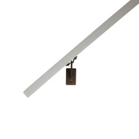 Modern Minimalist High Strength Aluminum Handrail Grab Bar, Brackets Included, Satin White / Bronze Powder Coat