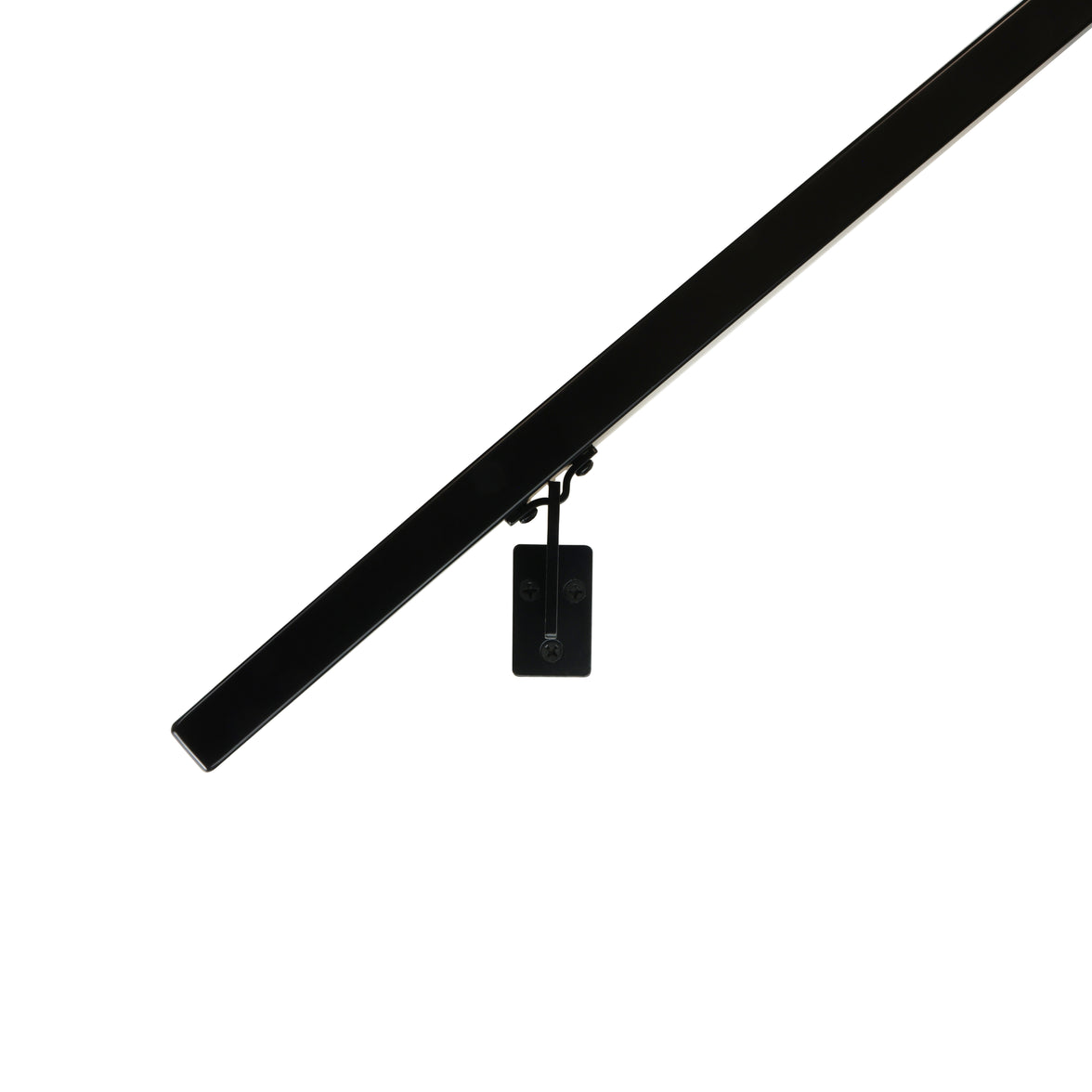 Modern Minimalist High Strength Aluminum Handrail Grab Bar, Brackets Included, Matt Black Powder Coat