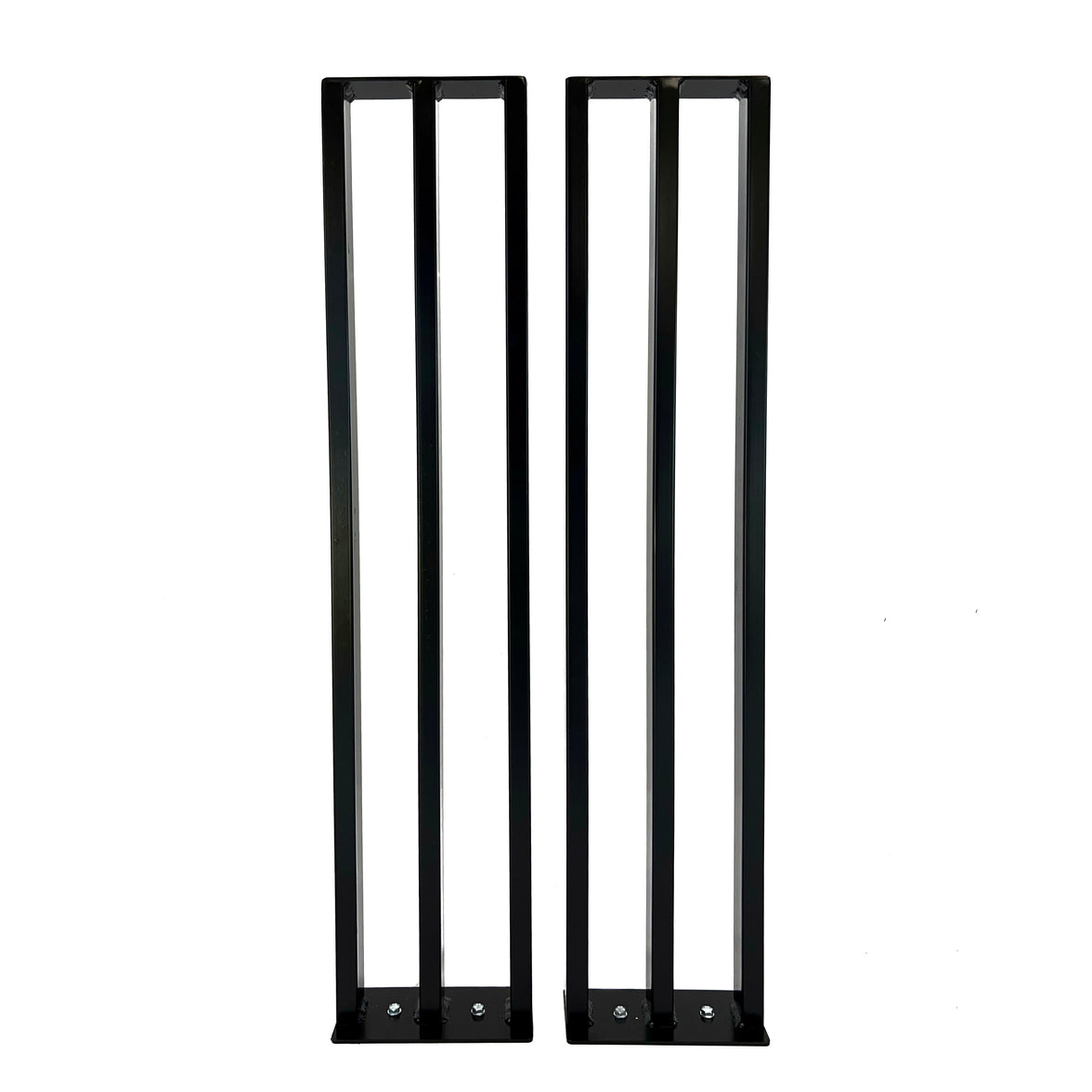 Modern Steel Stair Banister Railing, Black Powder Coat, Stainless Steel Hardware