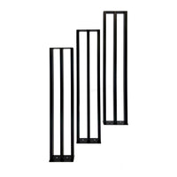 Modern Steel Stair Banister Railing, Black Powder Coat, Stainless Steel Hardware