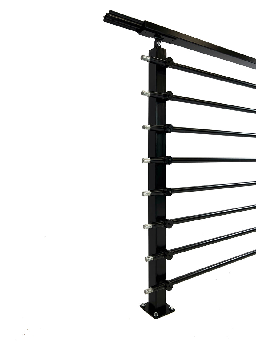 Horizontal Bar Railing Systems Modern Horizontal Adjustable Railing Banister System, for Staircases,