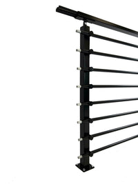 Modern Horizontal Adjustable Railing Banister System, for Staircases, Balconies, and Decks, Complete Guard Railing Kit