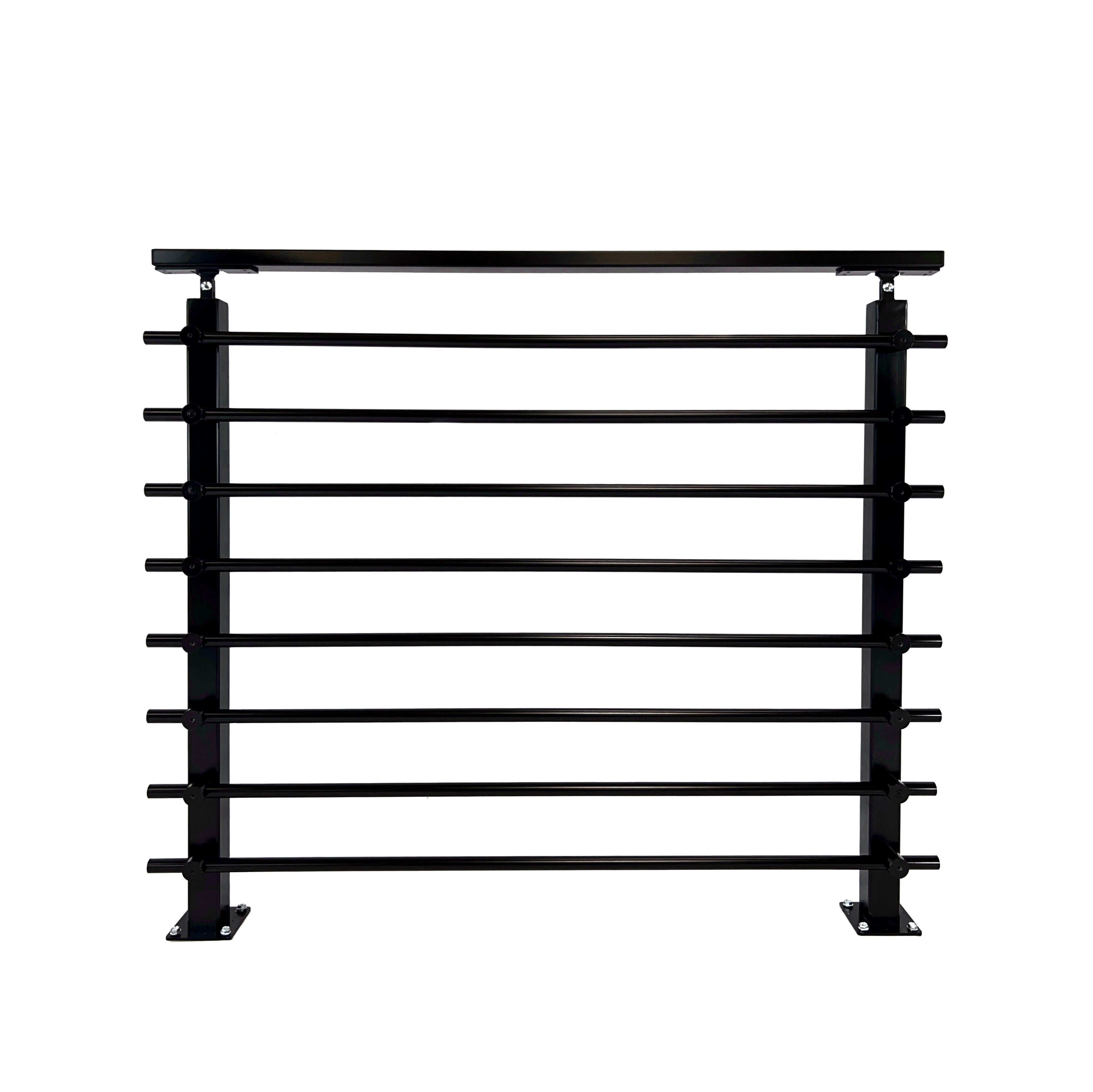 Modern Horizontal Adjustable Railing Banister System, for Staircases, Balconies, and Decks, Complete Guard Railing Kit
