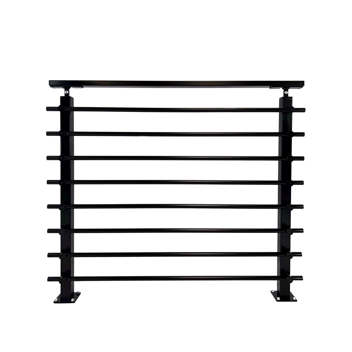 Modern Horizontal Adjustable Railing Banister System, for Staircases, Balconies, and Decks, Complete Guard Railing Kit