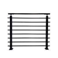 Modern Horizontal Adjustable Railing Banister System, for Staircases, Balconies, and Decks, Complete Guard Railing Kit