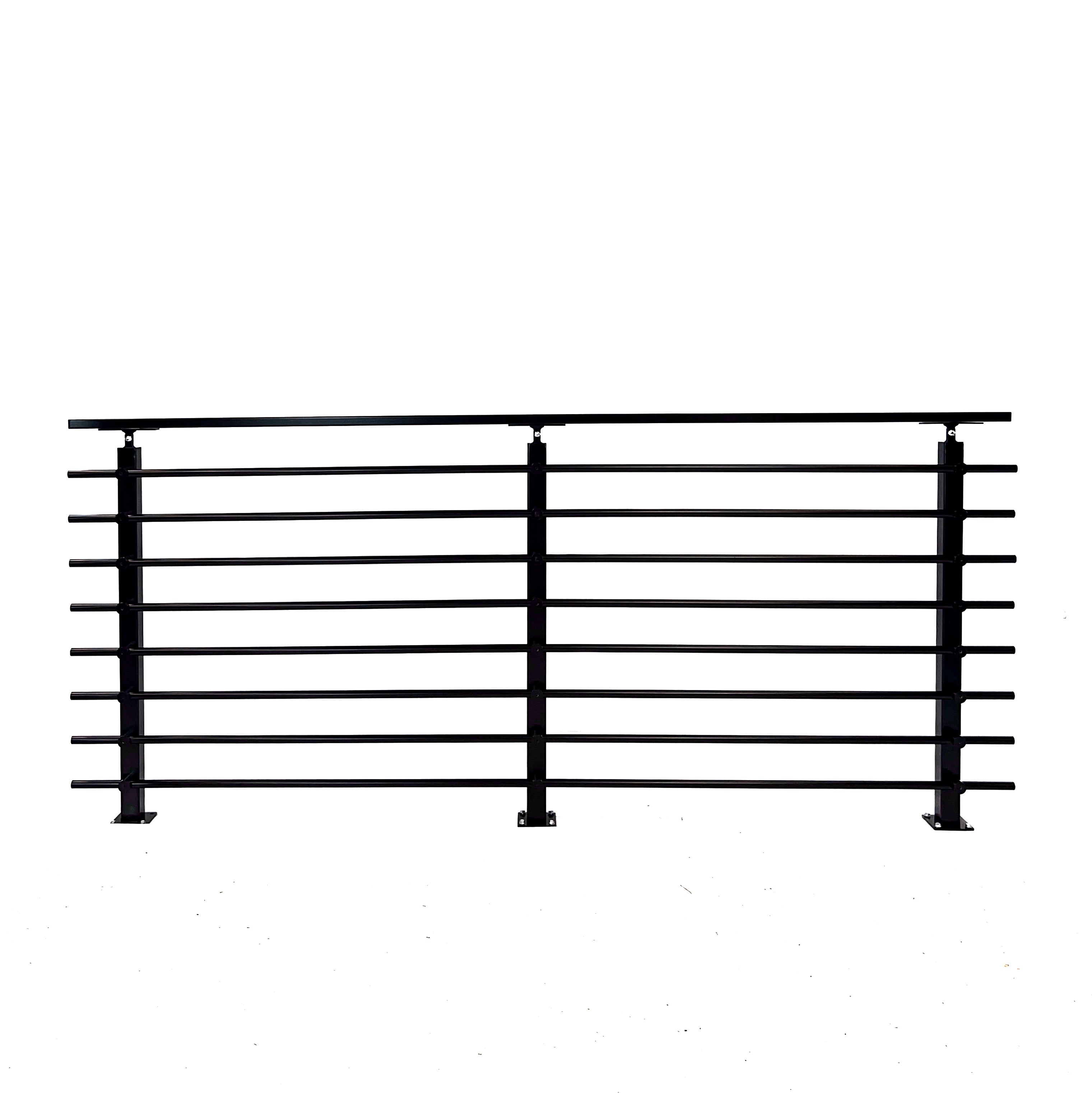 Modern Horizontal Adjustable Railing Banister System, for Staircases, Balconies, and Decks, Complete Guard Railing Kit