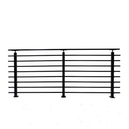 Modern Horizontal Adjustable Railing Banister System, for Staircases, Balconies, and Decks, Complete Guard Railing Kit