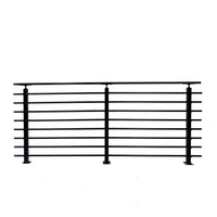 Modern Horizontal Adjustable Railing Banister System, for Staircases, Balconies, and Decks, Complete Guard Railing Kit