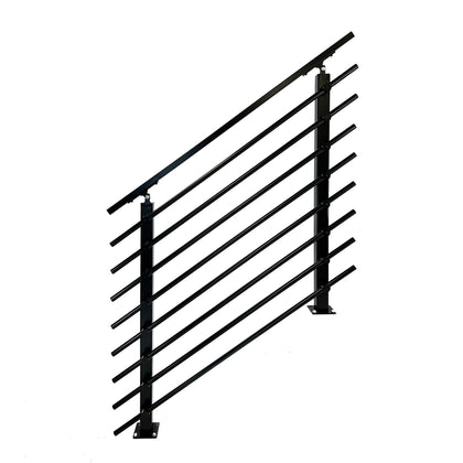 Modern Horizontal Adjustable Railing Banister System, for Staircases, Balconies, and Decks, Complete Guard Railing Kit