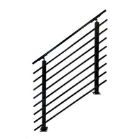 Modern Horizontal Adjustable Railing Banister System, for Staircases, Balconies, and Decks, Complete Guard Railing Kit