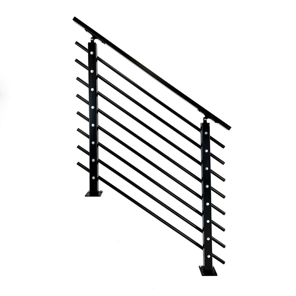 Modern Horizontal Fully Adjustable Railing Banister System, for Stairc