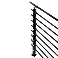 Modern Horizontal Adjustable Railing Banister System, for Staircases, Balconies, and Decks, Complete Guard Railing Kit