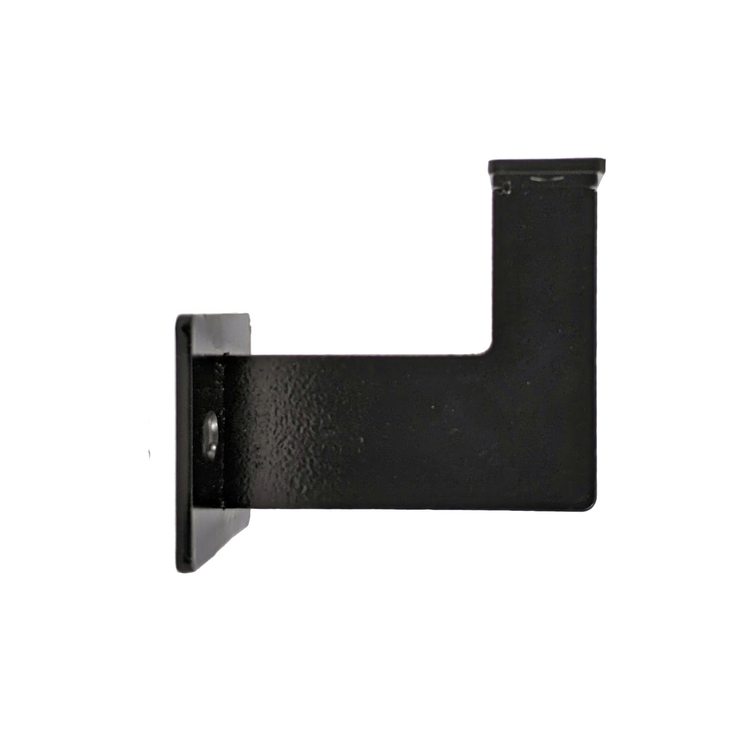 Set of Two Urban Contemporary Handrail Brackets, Black Powder Coat