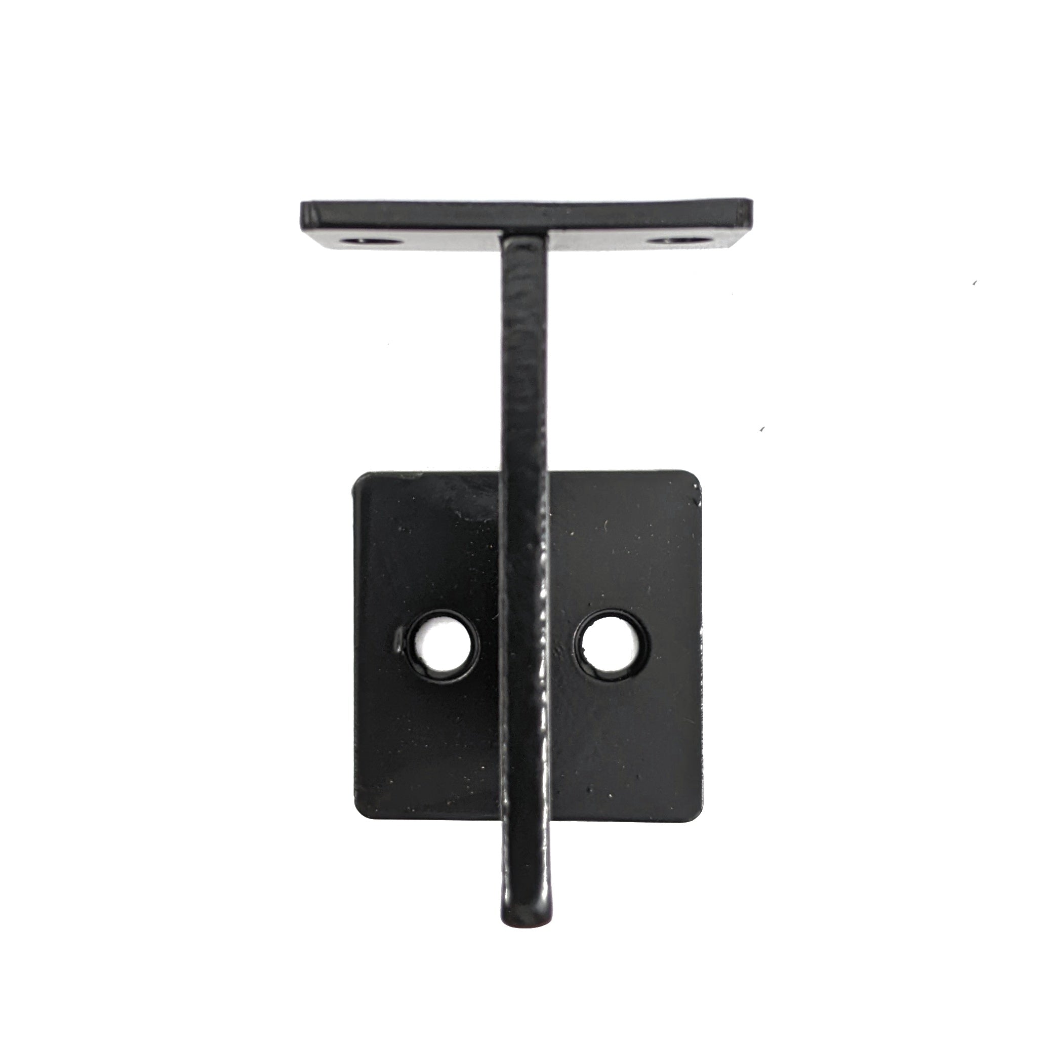 Set of Two Urban Contemporary Handrail Brackets, Black Powder Coat