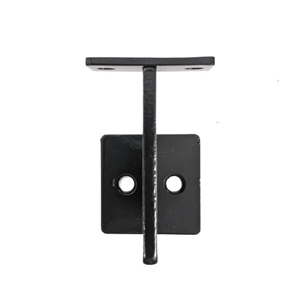Set of Two Urban Contemporary Handrail Brackets, Black Powder Coat