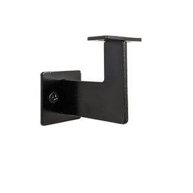 Set of Two Urban Contemporary Handrail Brackets, Black Powder Coat