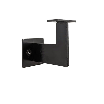 Set of Two Urban Contemporary Handrail Brackets, Black Powder Coat