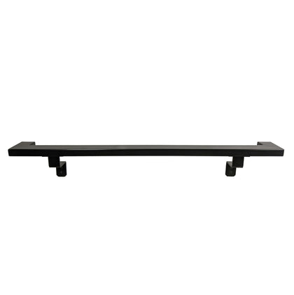 Rustic Farmhouse Aluminum Complete Handrail Grab Bar Set, Brackets Included, Black Powder Coated Finish